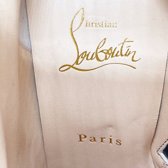 Christian Louboutin Black Condora Booty Spiked Leather Heeled Ankle Boots EU 40 - Picture 13 of 15